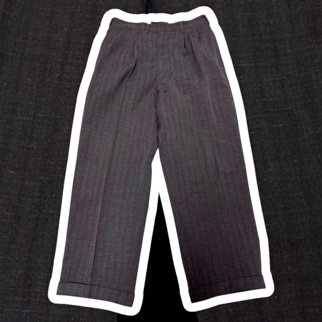れ*様 50s vintage ギャバジン　スラックス　カスリ　レーヨン　ウー