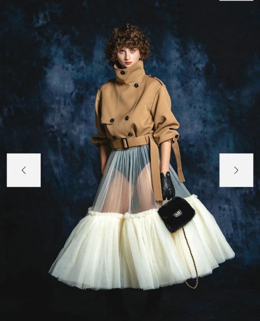 新品未使用sheller シェリエ 2way short trench coat