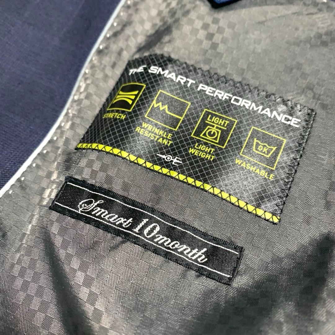 オリヒカ 3ピース 洗える シングルスーツ ネイビー ストレッチ セットアップ