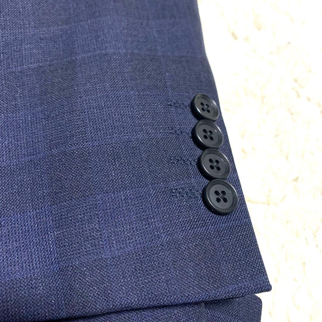 オリヒカ 3ピース 洗える シングルスーツ ネイビー ストレッチ セットアップ