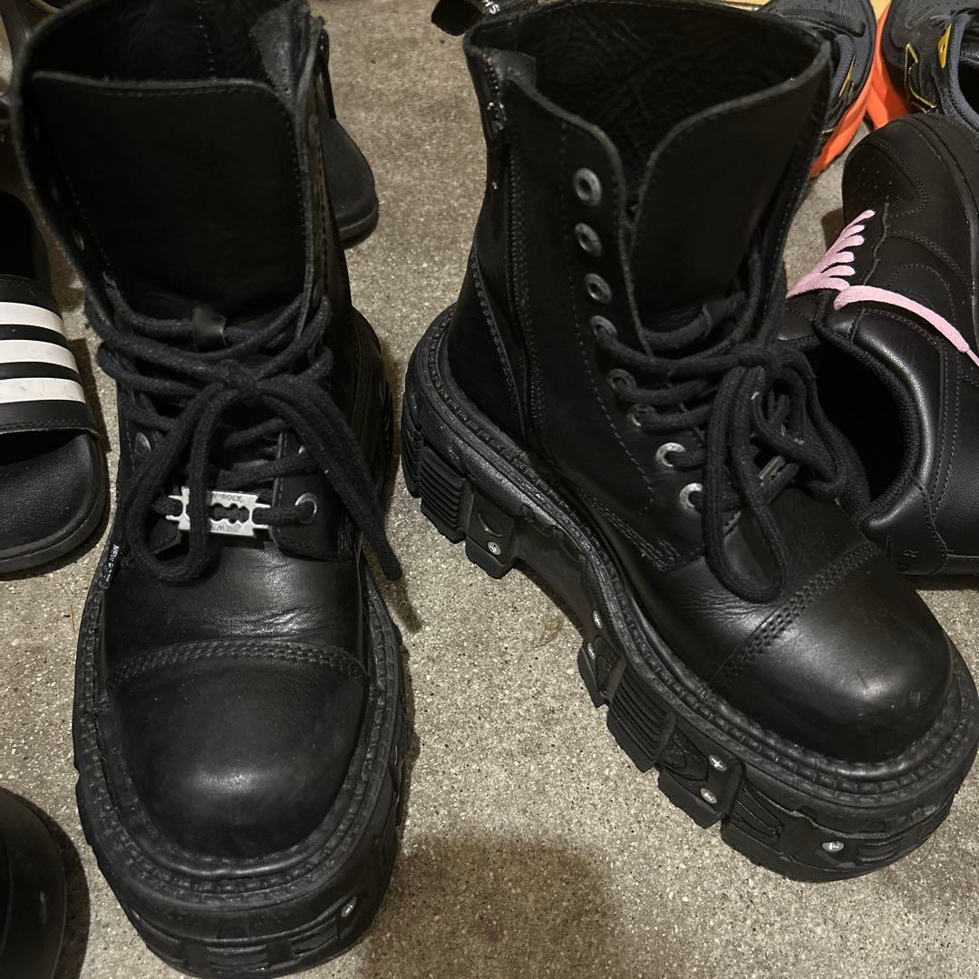 NEW ROCK ブラックハイカットブーツ