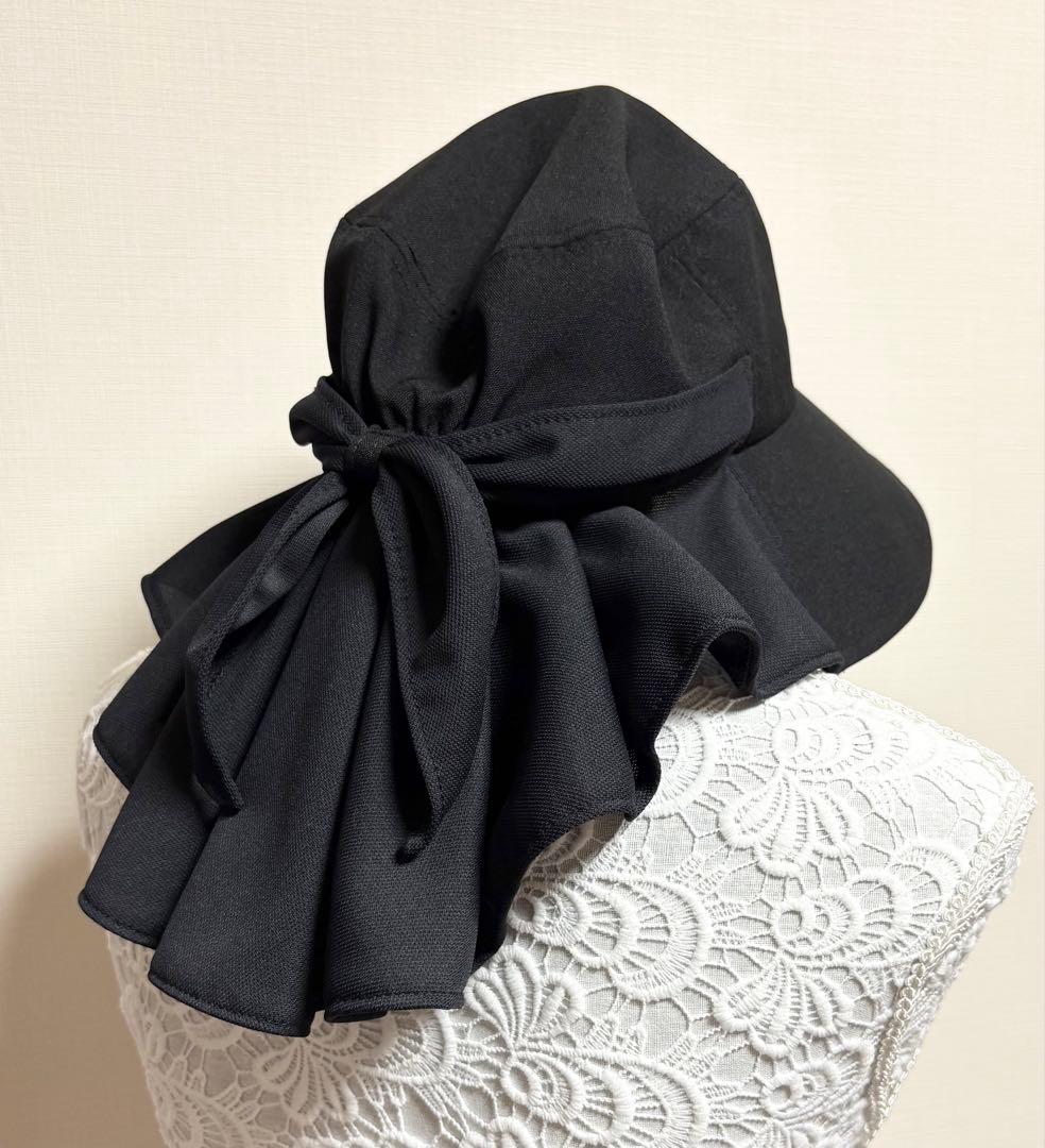 美品　芦屋ロサブラン　シャンブレーギャザーハット　Ｓサイズ