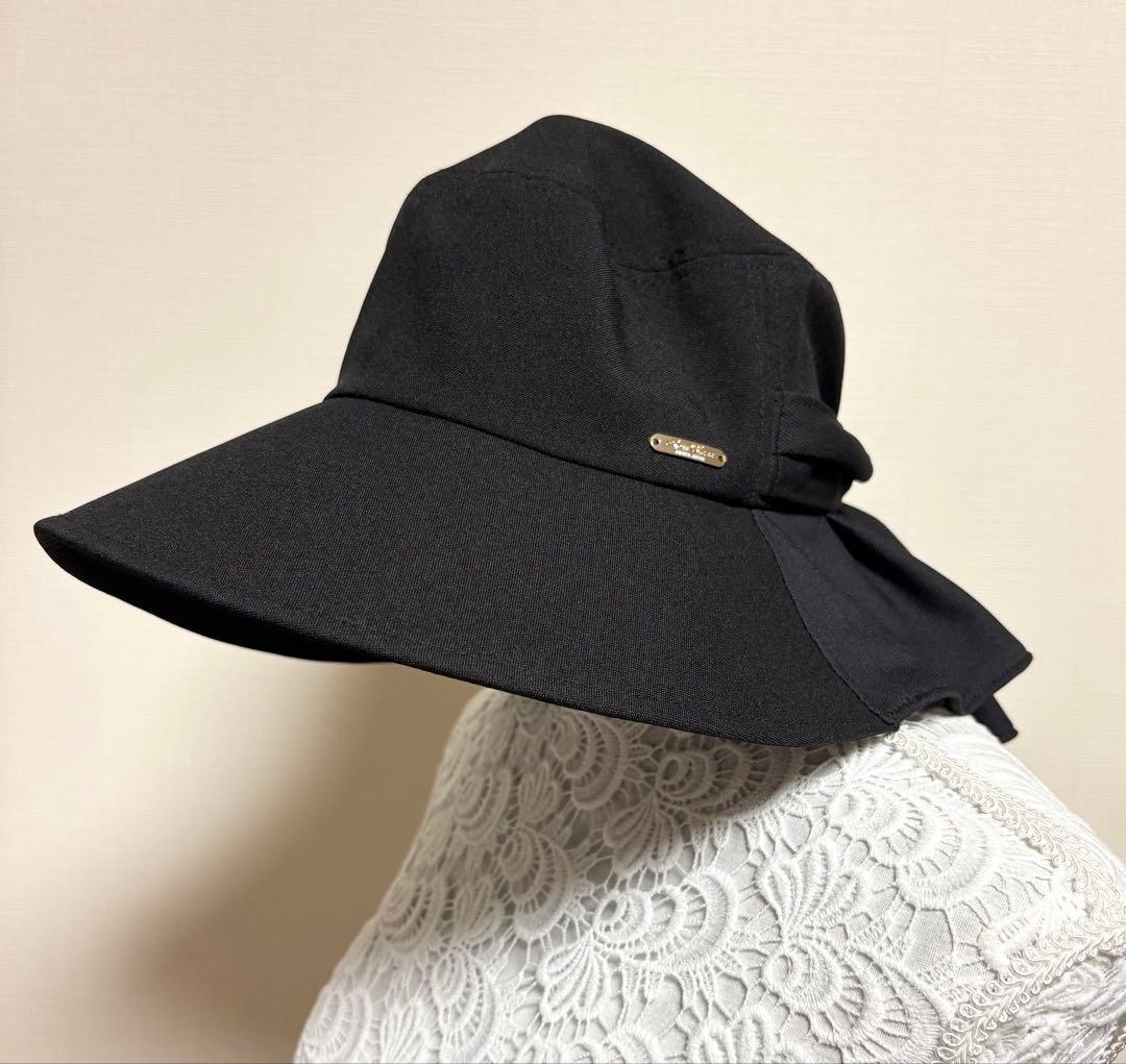 美品　芦屋ロサブラン　シャンブレーギャザーハット　Ｓサイズ