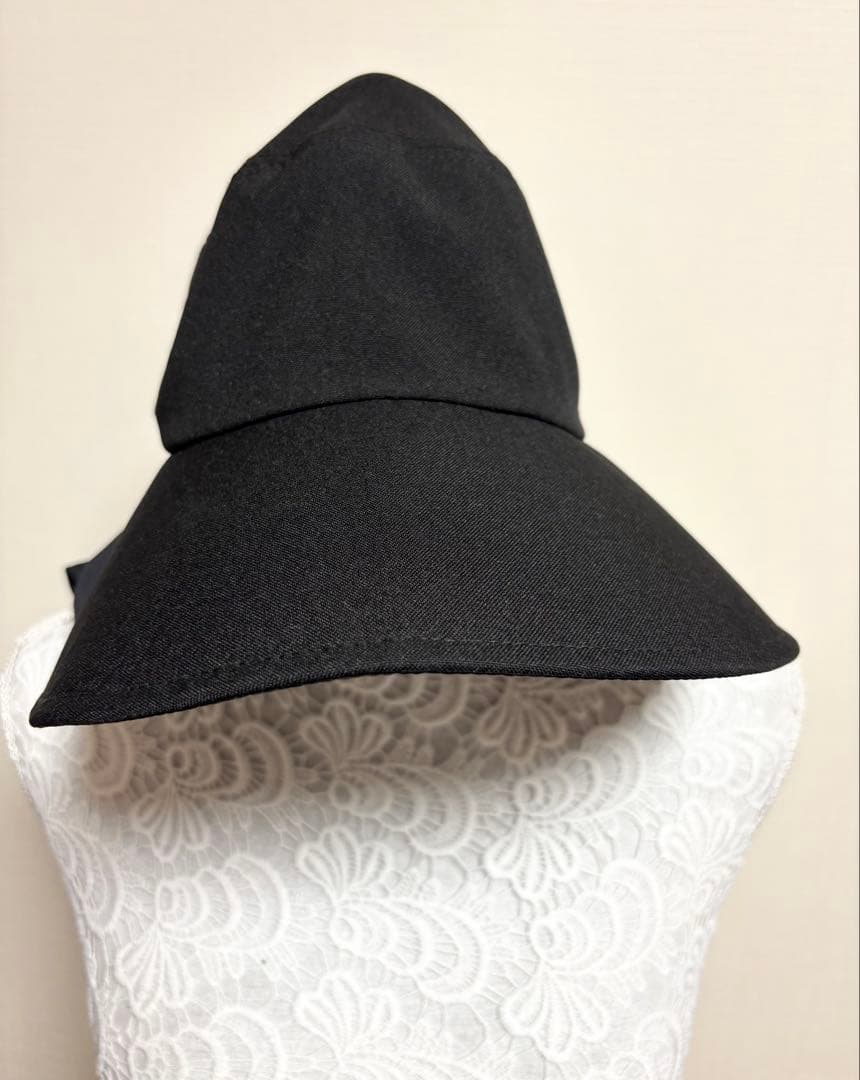 美品　芦屋ロサブラン　シャンブレーギャザーハット　Ｓサイズ