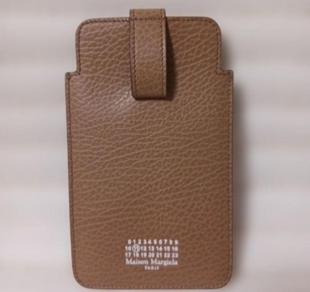 2995【未使用】メゾンマルジェラ　スマホショルダー　チェスナット