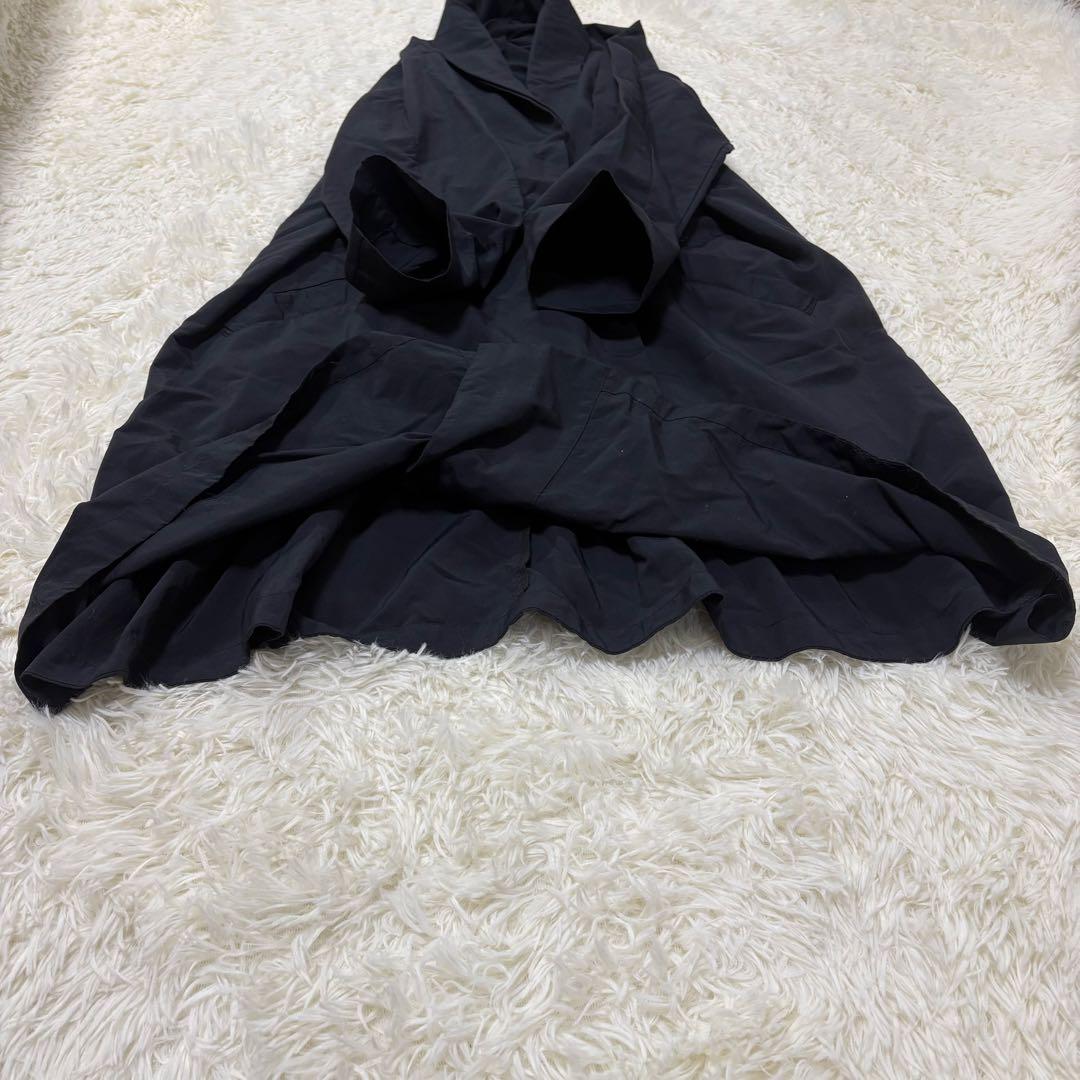 モユル　萌　センソユニコ　ロングコート　ナイロン　M L 黒　オーバーサイズ