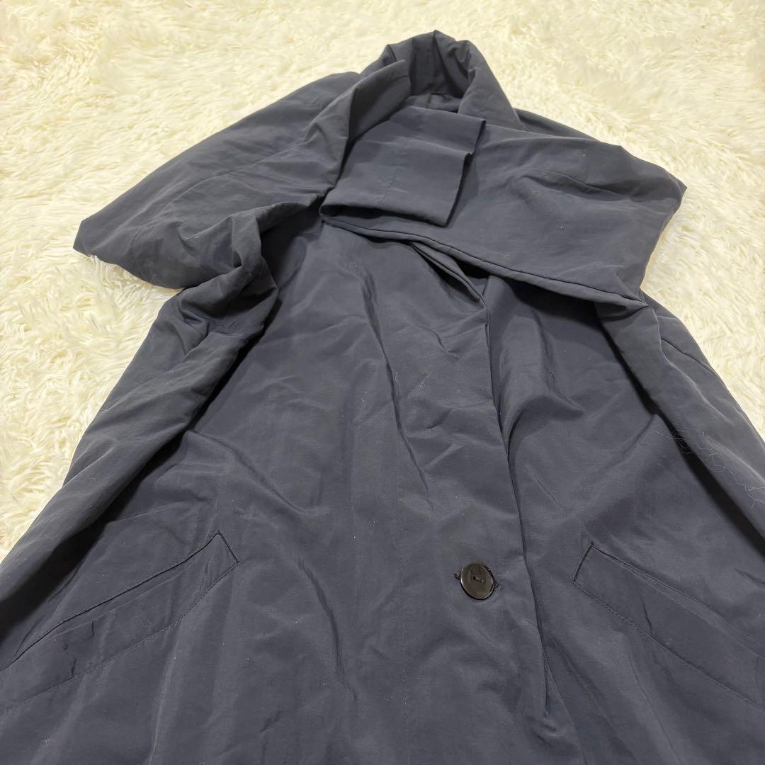 モユル　萌　センソユニコ　ロングコート　ナイロン　M L 黒　オーバーサイズ