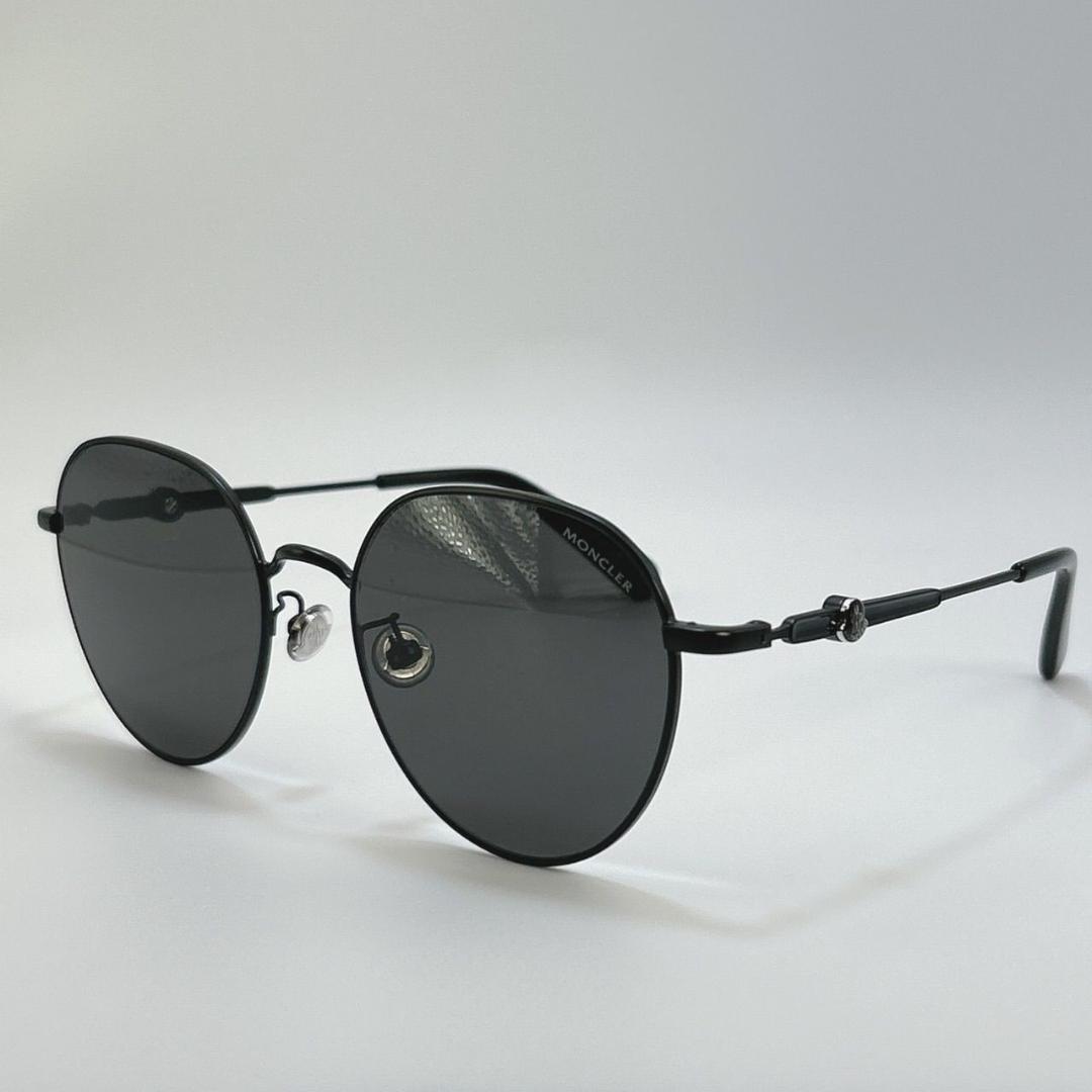新品 Moncler モンクレール サングラス ラウンドメタルフレーム ブラック