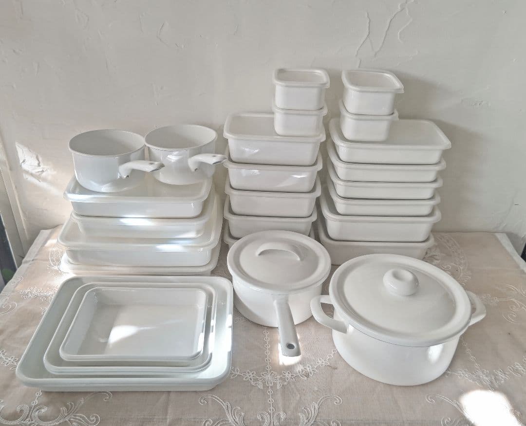 【新品未使用】野田琺瑯 ホワイトシリーズセット28点＋おまけ1点