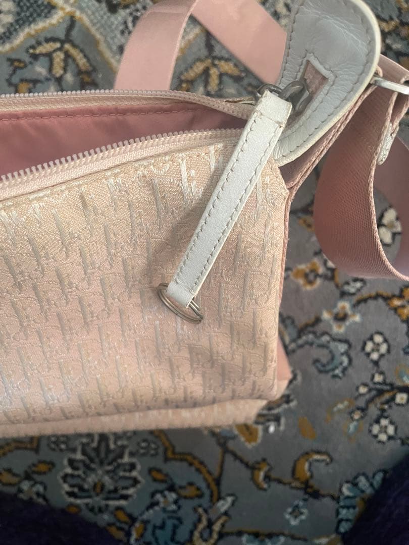 Dior ピンク トロッター　ショルダーバッグ　ディオール　メッセンジャーバッグ