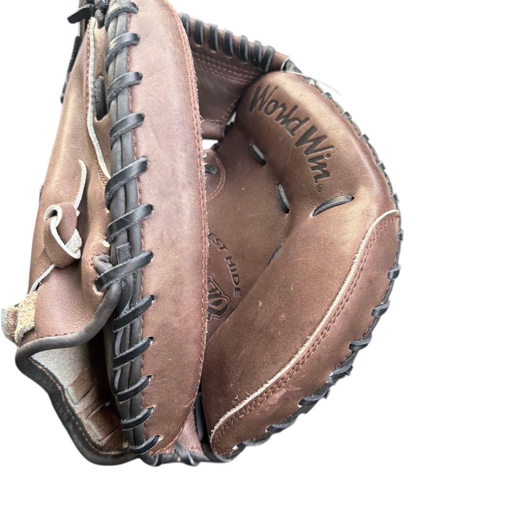 Mizunoワールドウィン 旧ロゴ 軟式キャッチャーミット 未使用タグ付 日本製