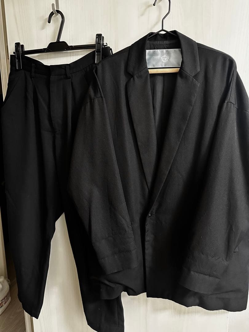 ドゥルカマラ よそいき　セットアップ　ダブル　タック　ワイドパンツ　スーツ