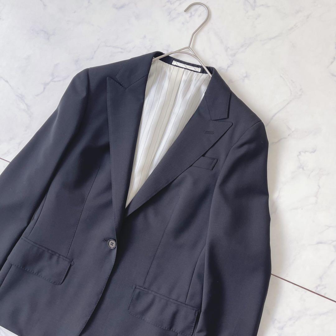 【未使用級】STRASBURGO テーラードジャケット イタリア高級生地 黒