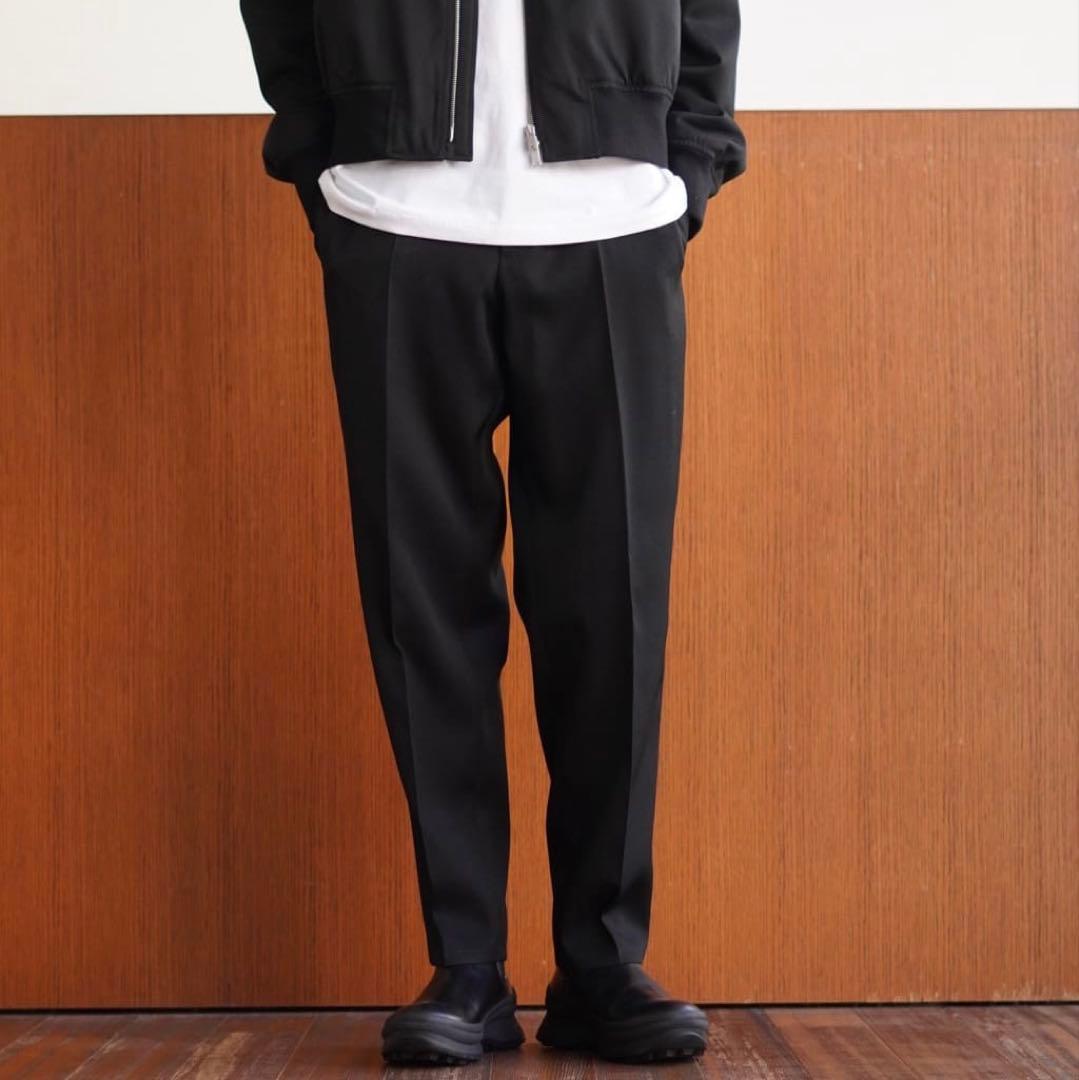 新品48 JIL SANDER ウールスラックスD06AW19 黒ジルサンダー