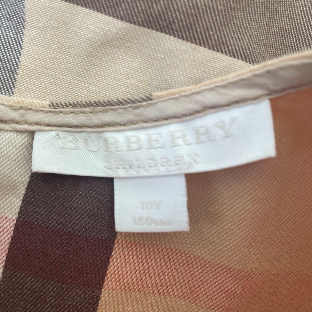 【美品】 バーバリー BURBERRY チェック ワンピース 10Y キッズ