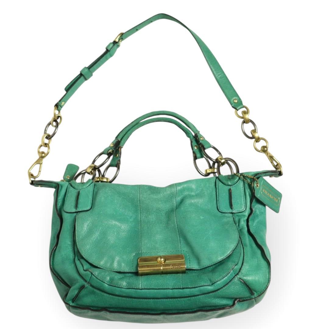 バッグ old coach kristin elevated sage green