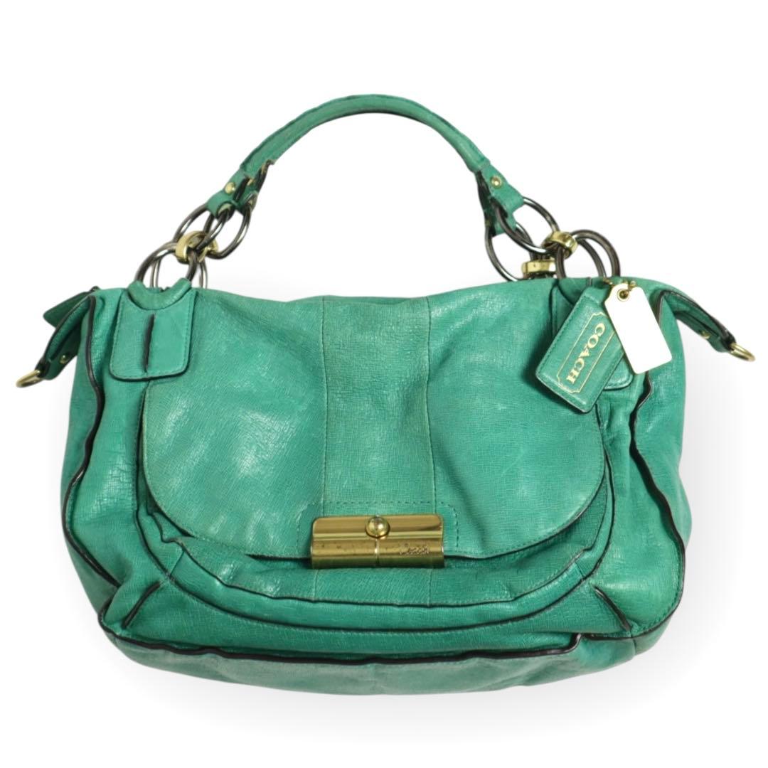バッグ old coach kristin elevated sage green