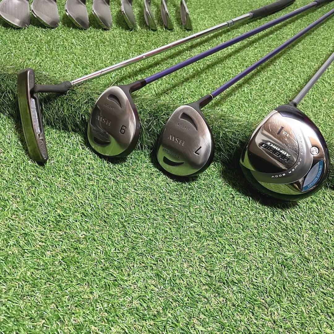 即戦力 初心者に優しい HI-BRID レディースゴルフクラブ豪華12本セット