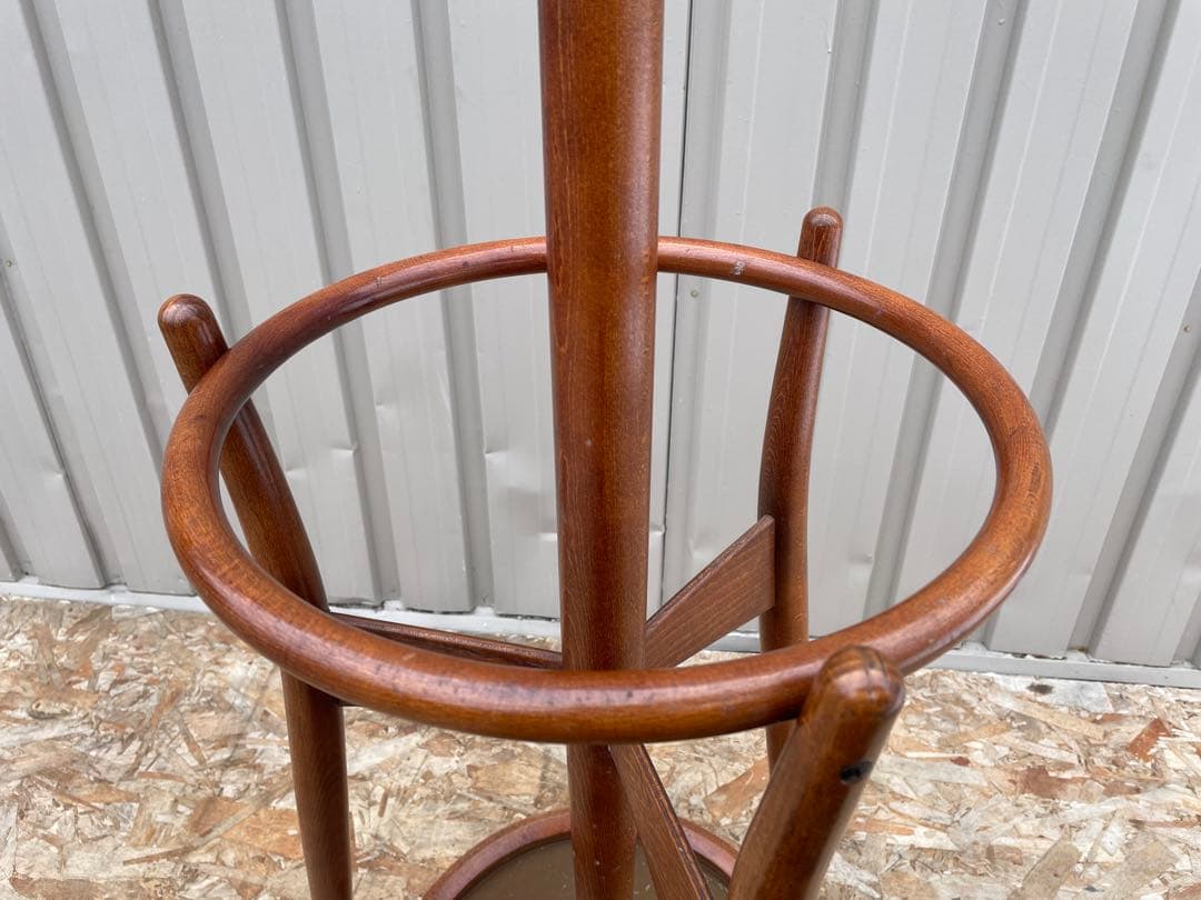 【美品】秋田木工 akimoku 曲木ポールハンガー コートスタンド 傘立て