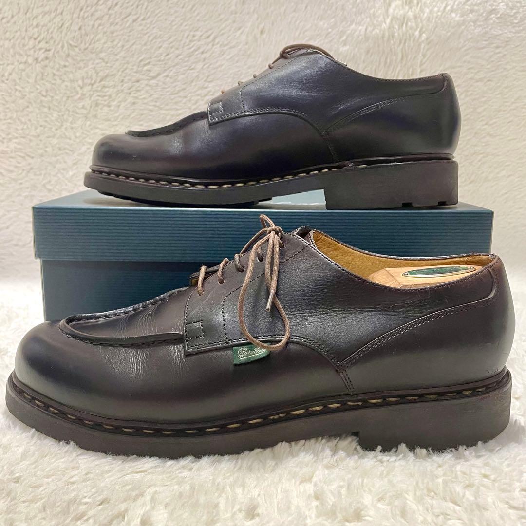 箱付き Paraboot パラブーツ シャンボード Uチップ 9.5 ブラウン