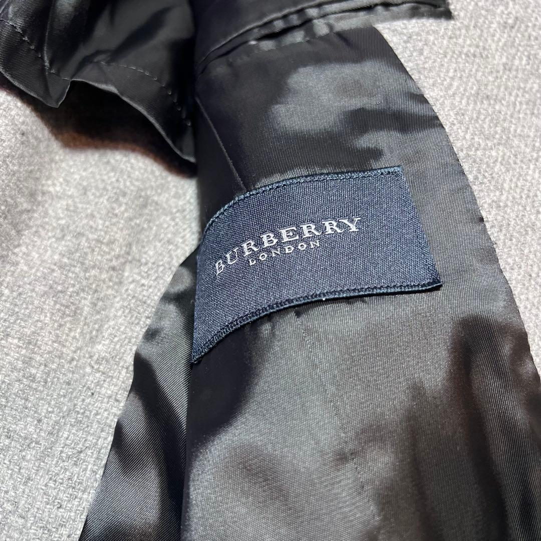 美品バーバリー ロンドンBURBERRY テーラードジャケット カシミヤ混L