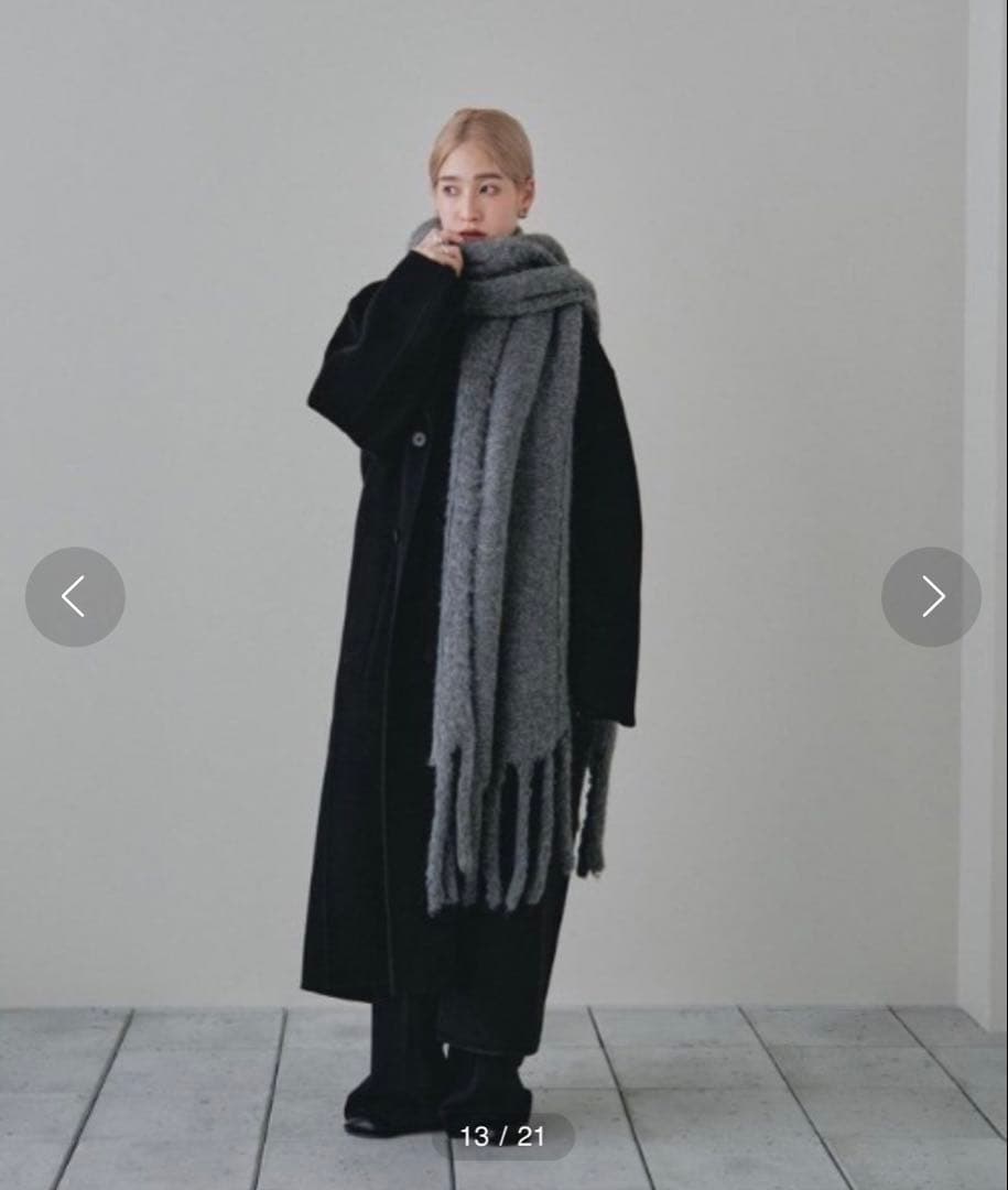 【新品未使用】Todayful brushed volume stole グレー