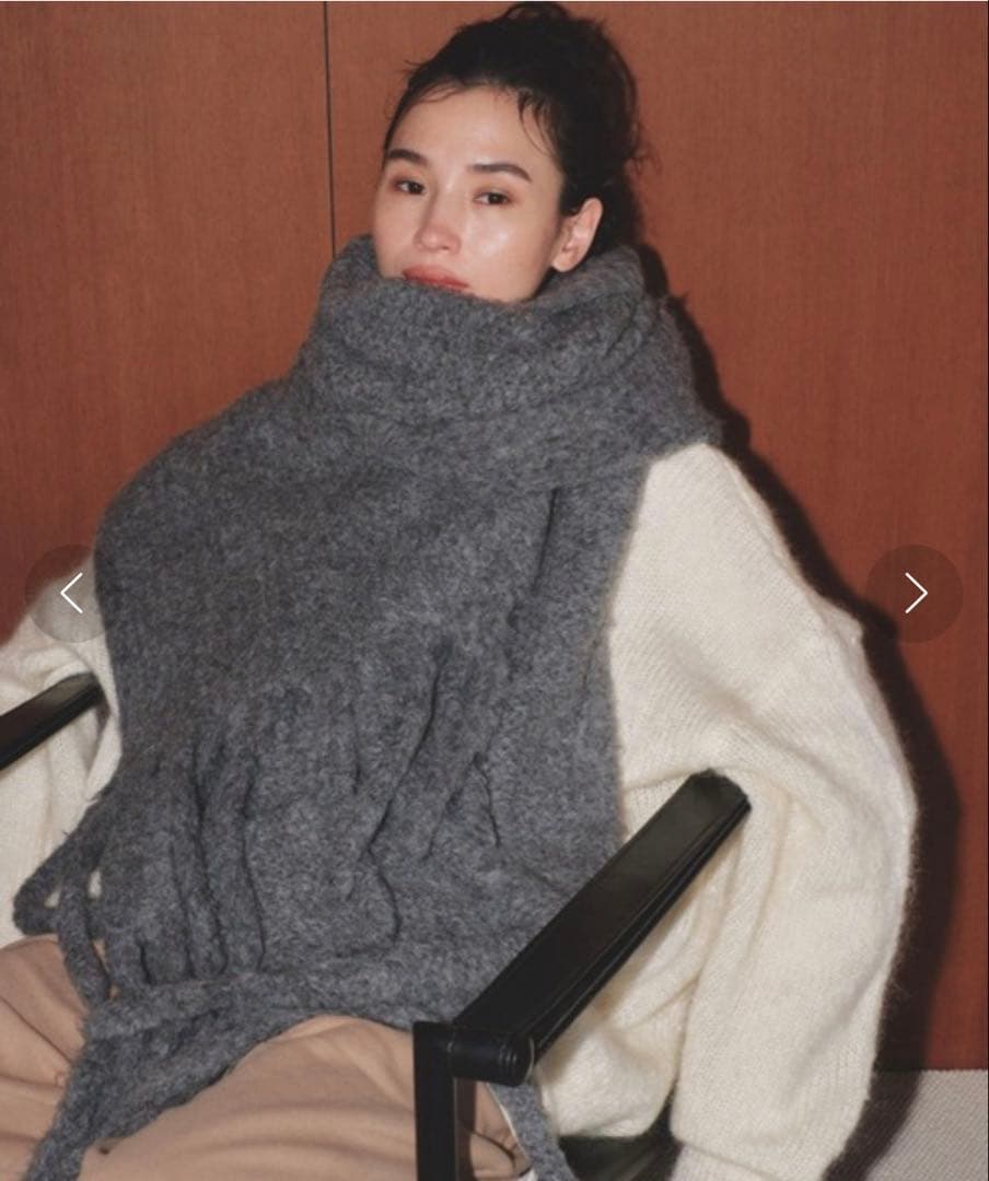 【新品未使用】Todayful brushed volume stole グレー