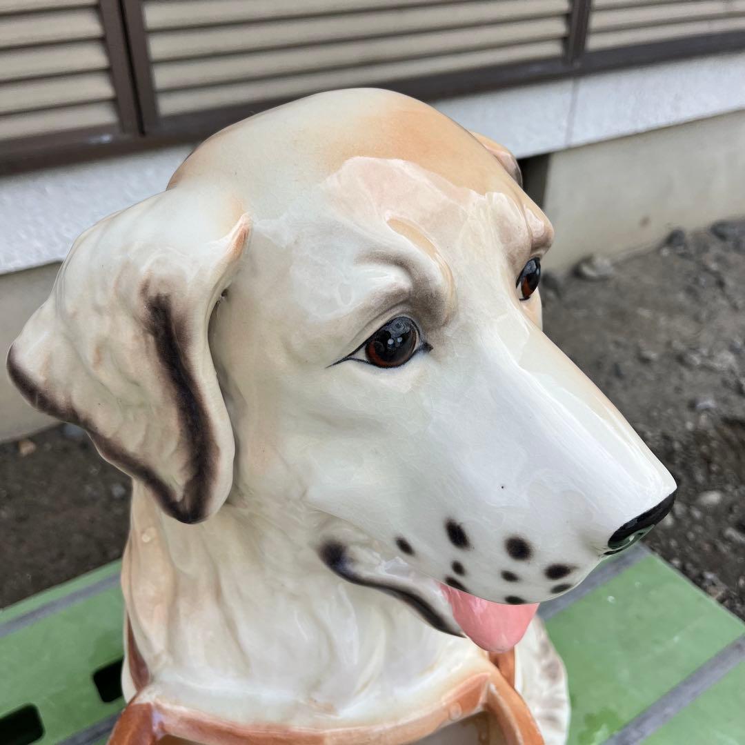 ゴールデンレトリーバー　陶器置物