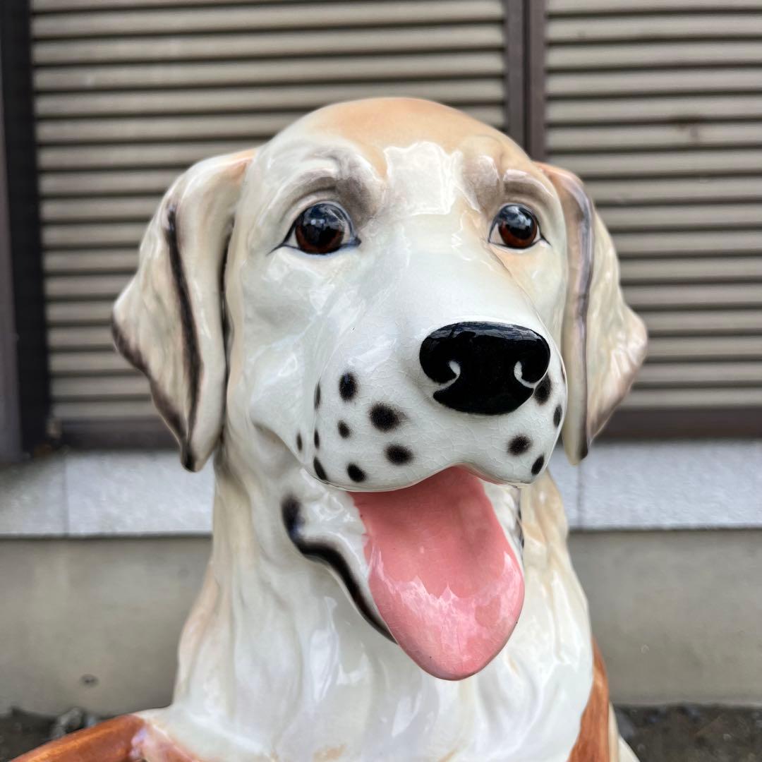 ゴールデンレトリーバー　陶器置物