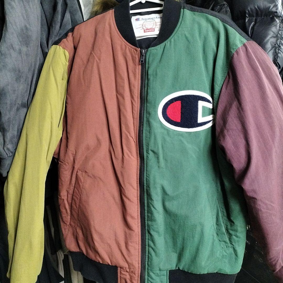 【年末年始値下げ】Supreme×Champion カラーブロックスタジャンM