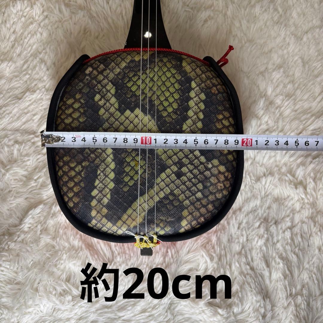 三線 沖縄 人工皮 民謡和楽器 付属品多数　ハードケース付き　蛇皮