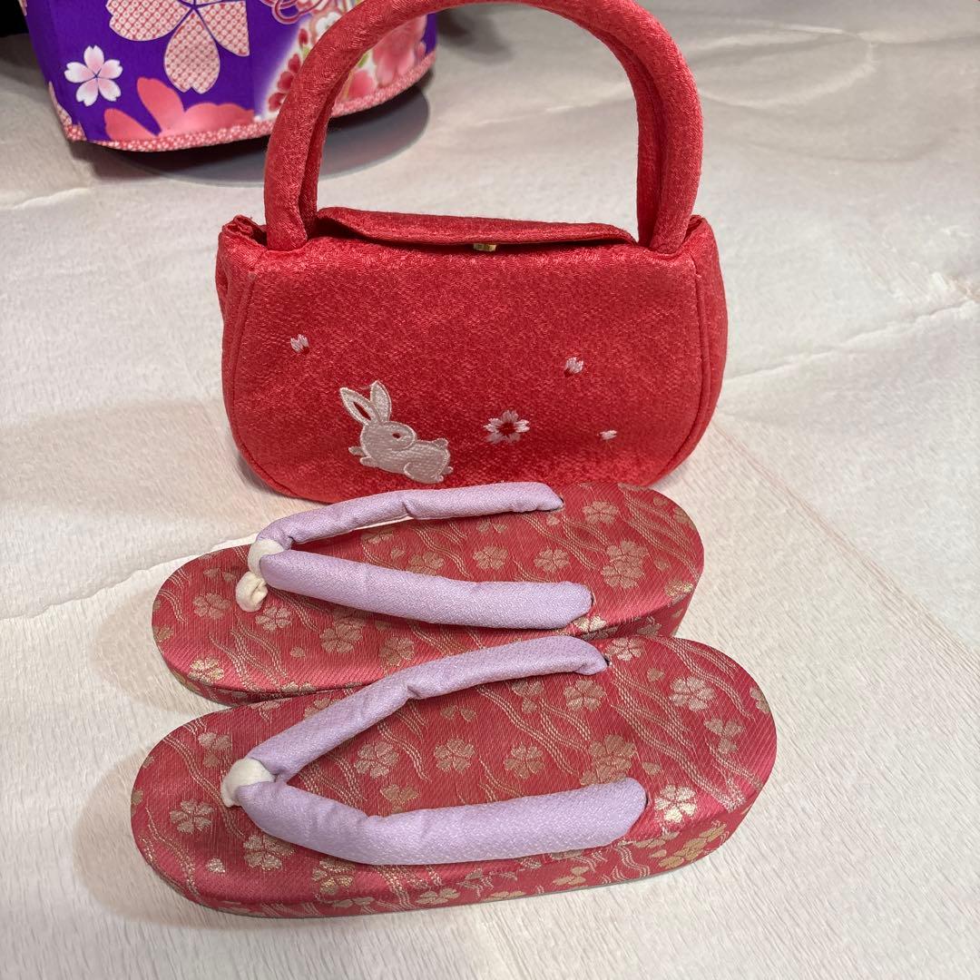 七五三　着物セット　7歳　ブランド乙葉　紫色　美品　フルセット