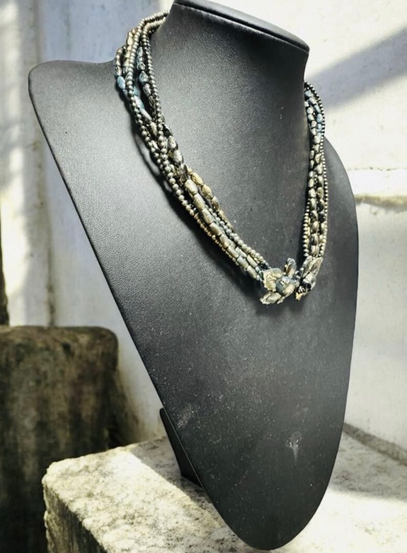 ★1点物★ジャンポールゴルチエ★リーフスカルカルマアンティークネックレス