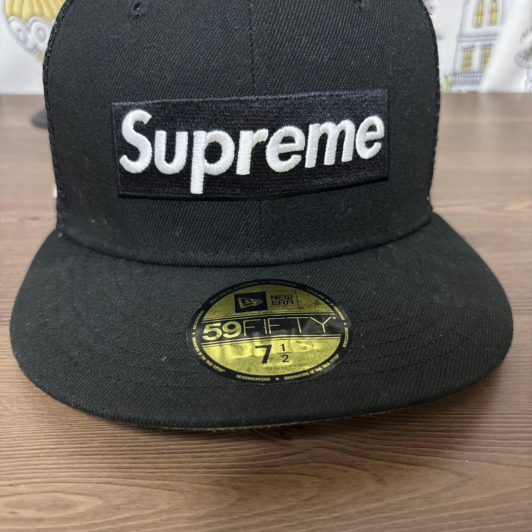 Supreme ブラック メッシュキャップ 7 1/2