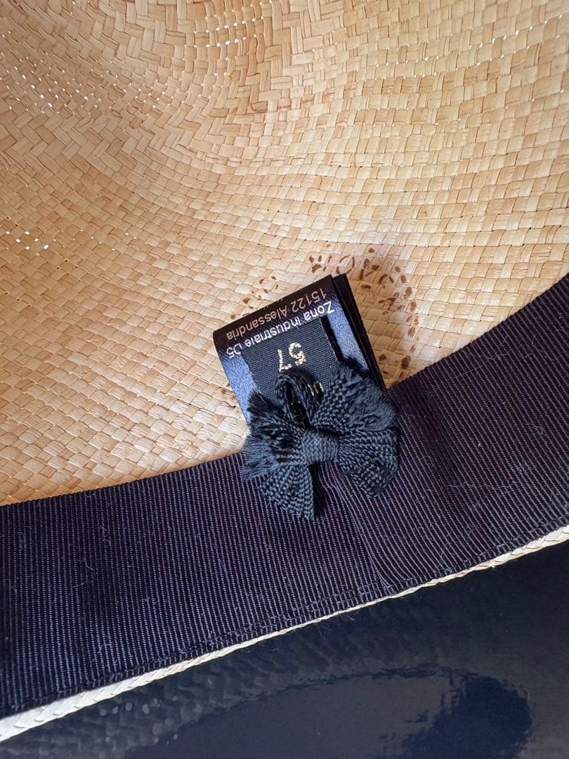 麦わら帽子 イタリア サイズ57 ボルサリーノ 57