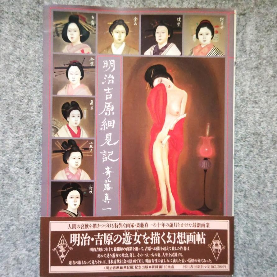 ◆古本◆明治吉原細見記 斎藤真一◆明治吉原の遊女を描く幻想画帖◆花魁 吉原炎上