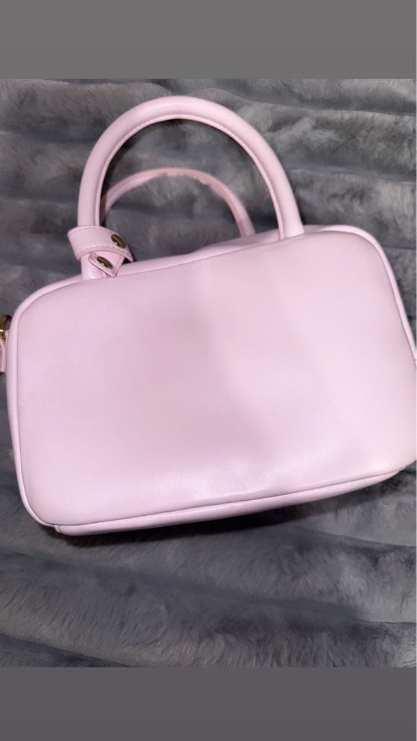 FURFUR スクエアボストンバッグ ピンク