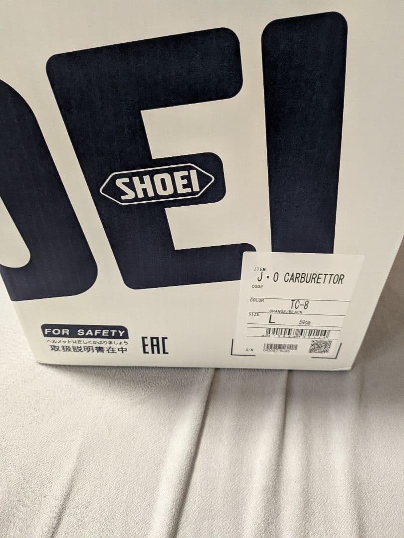 SHOEI ジェットヘルメット マットブラック/オレンジライン j.o jo L