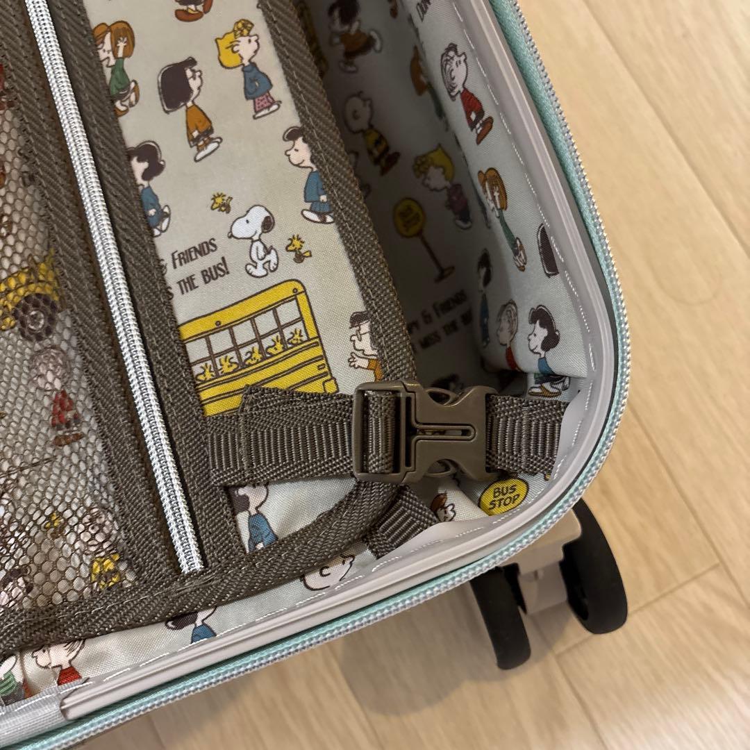 SNOOPY スヌーピー　スーツケース　ミント/グレージュのツートーンカラー