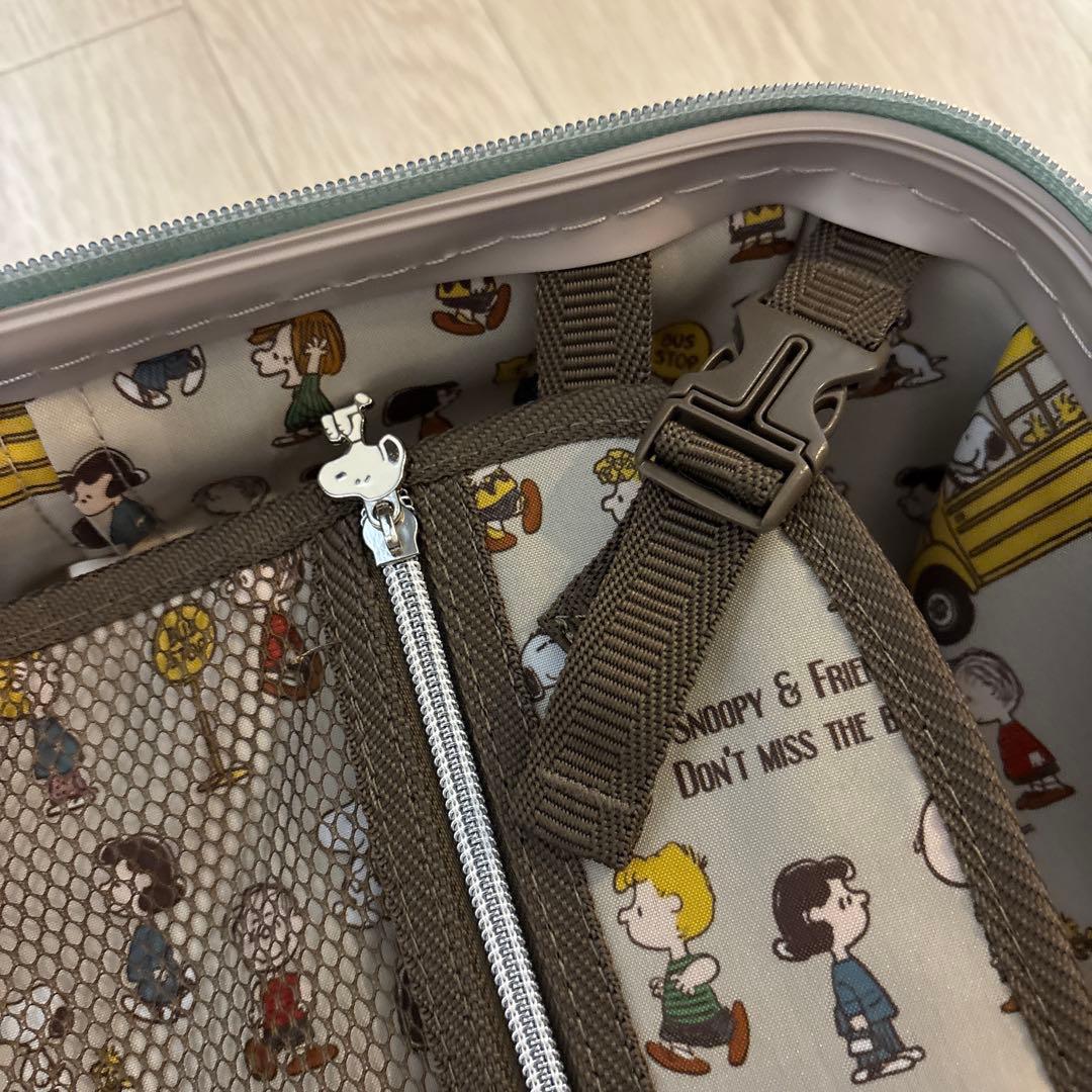 SNOOPY スヌーピー　スーツケース　ミント/グレージュのツートーンカラー