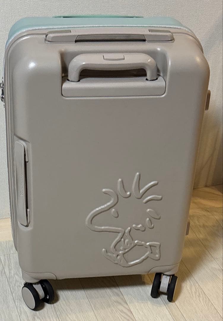 SNOOPY スヌーピー　スーツケース　ミント/グレージュのツートーンカラー