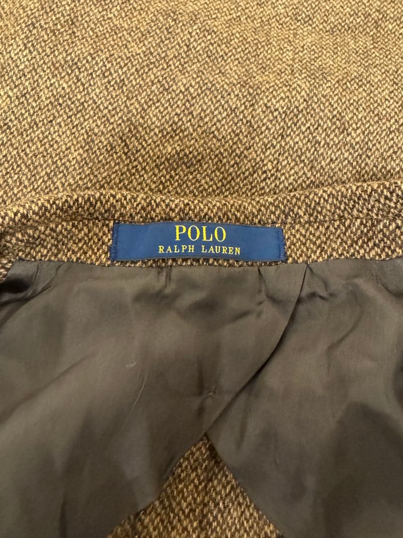 ラルフローレン　ツイードジャケット　エルボーパッチ　くるみボタン