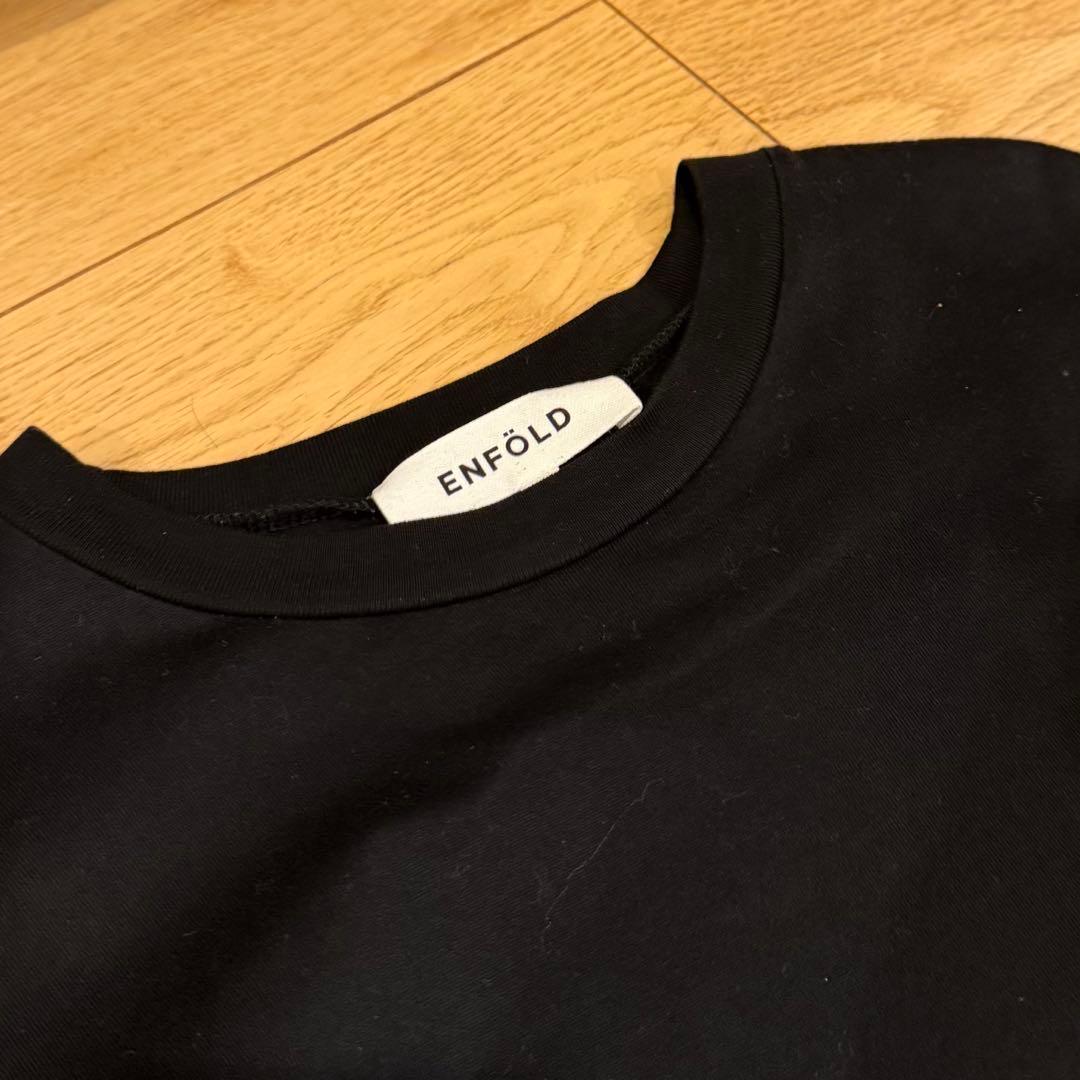 ENFOLD ブラック チュニック 五分袖