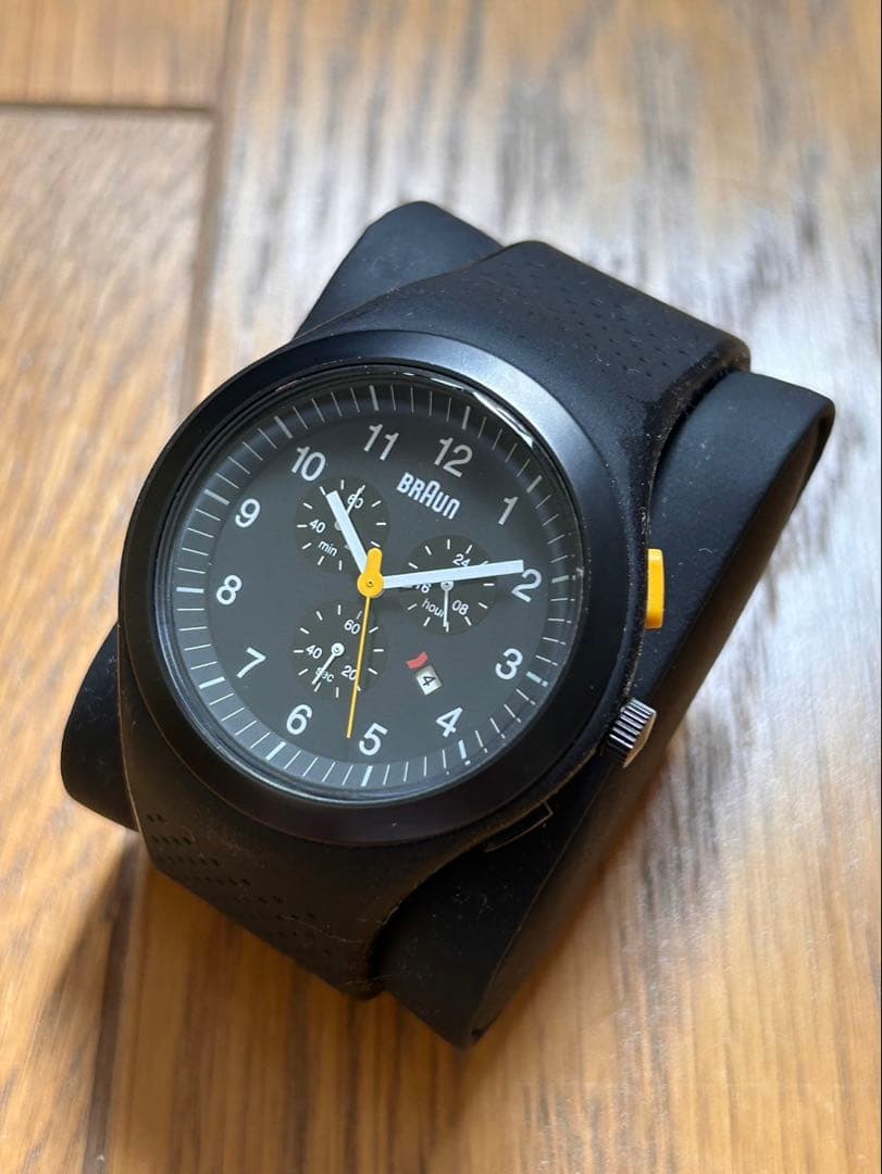 BRAUN BN015BK/BK/KG ブラック ラバーベルト時計