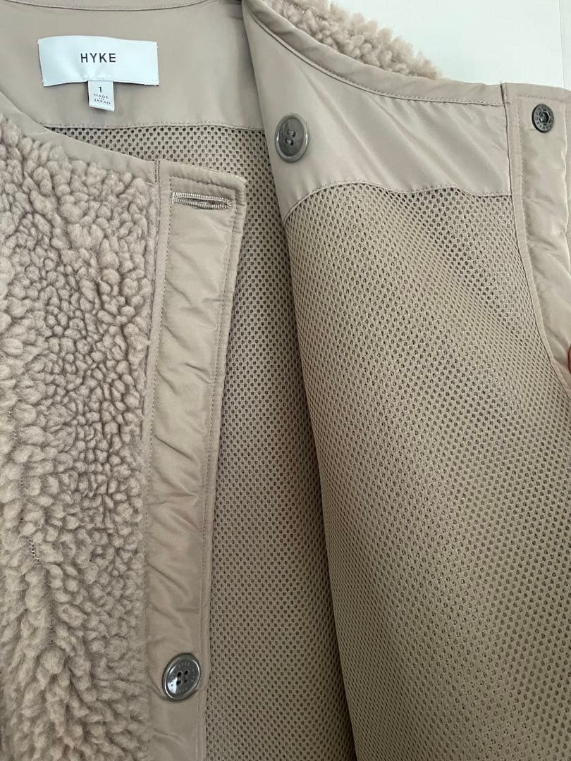 HYKE ボア ロングコート サイズ1
