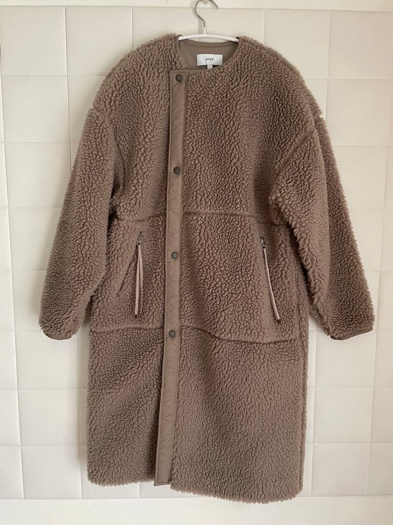 HYKE ボア ロングコート サイズ1