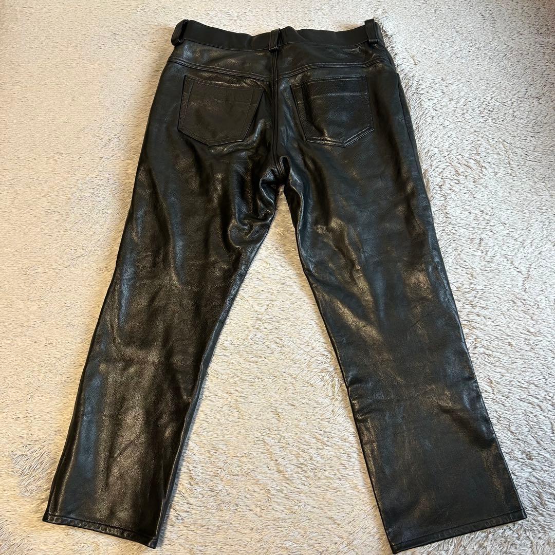 Y'2 LEATHER ワイツーレザー レザーパンツ　34㌅ カウレザー　黒