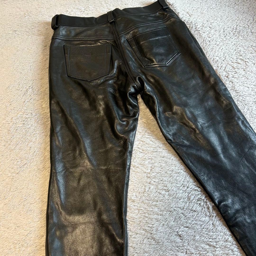 Y'2 LEATHER ワイツーレザー レザーパンツ　34㌅ カウレザー　黒