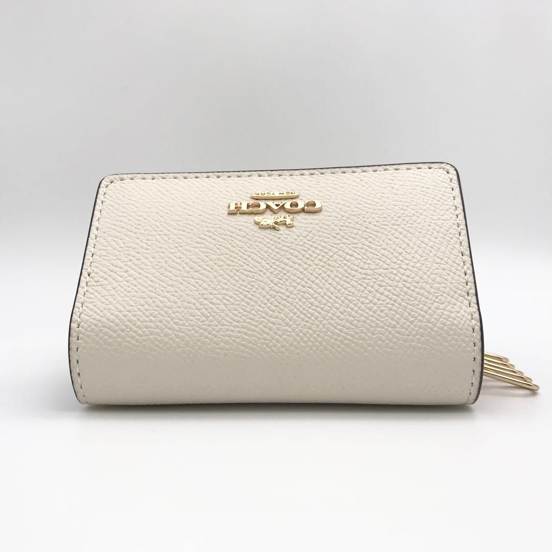 COACH 大人気！！ ファイブリング キーケース チョーク ホワイト 新品
