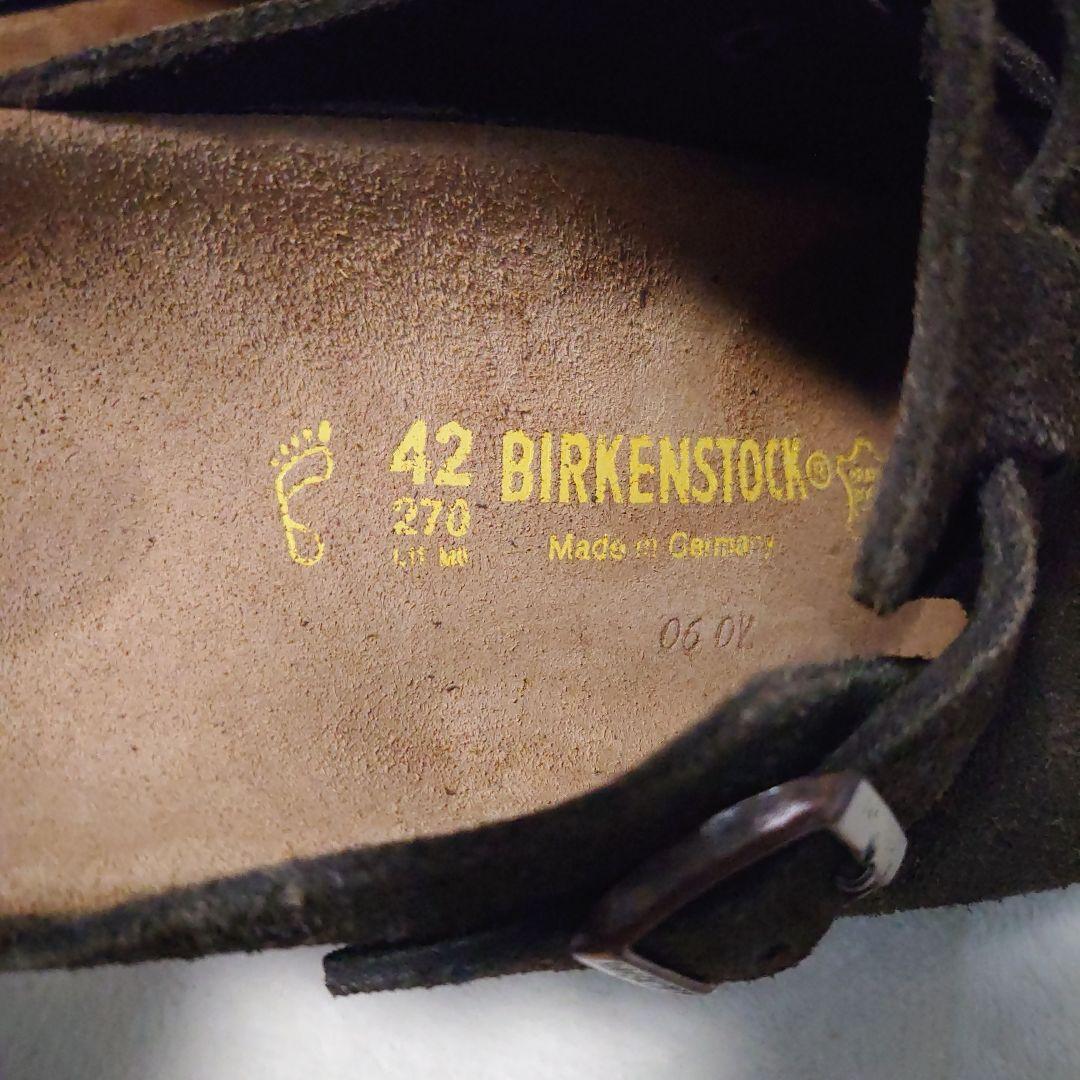 【美品】ビルケンストック ボストン スエード 42 ダークブラウン系 ドイツ製